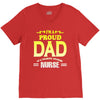 proud dad nurse V-Neck Tee