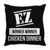 ez meme pubg winner winner chicken dinner Throw Pillow