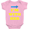 i am with her Baby Onesie