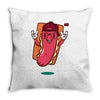 cool hotdog Throw Pillow