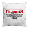Free Orgasm Coupon Throw Pillow