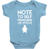 note to self penguin are awesome Baby Onesie