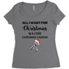 all i want for christmas is a cure carcinoid cancer Women's Triblend Scoop T-shirt