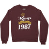 kings are born in 1987 Crewneck Sweatshirt