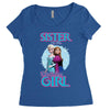 sister of the birthday girl Women's Triblend Scoop T-shirt