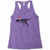 t rex skeleton santa claus Racerback Tank