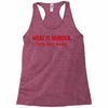 meat is murder Racerback Tank