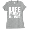 ow life begins at 18 meters Ladies Fitted T-Shirt
