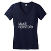make herstory Women's V-Neck T-Shirt