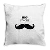 big stache Throw Pillow