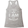 i know i am difficult ski mountain Racerback Tank
