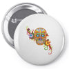 women's sugar skull purple Pin-back button