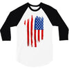 sa distress flag cool american 3/4 Sleeve Shirt