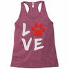 love dog paw Racerback Tank