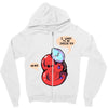 virus loves you this much Zipper Hoodie