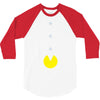 funny 80s pacman 'eating buttons' 3/4 Sleeve Shirt