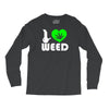 i love weed fun Long Sleeve Shirts