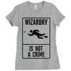 wizardry is not a crime Ladies Fitted T-Shirt