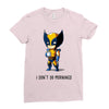 i don't do mornings Ladies Fitted T-Shirt