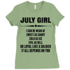 Super July Girl Ladies Fitted T-Shirt