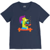 skate face V-Neck Tee