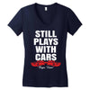 Still Plays With Cars Carpe Viam Women's V-Neck T-Shirt