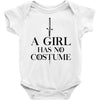 a girl has no costume (black) Baby Bodysuit
