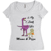 mama &amp; pizza dinasour Women's Triblend Scoop T-shirt