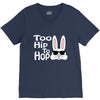 too hip to hop   bunny easter V-Neck Tee