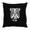beer belly xray skeleton funny Throw Pillow