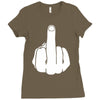 middle finger Ladies Fitted T-Shirt
