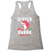 sister shark doo doo doo family matching Racerback Tank