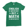 English Is Important But Math Is Importanter Ladies Fitted T-Shirt