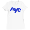 vote aye for scotland scottish yes independence Ladies Fitted T-Shirt
