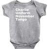 charlie uniform november tango Baby Onesie