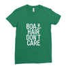 boat hair don't care Ladies Fitted T-Shirt