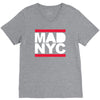 mad nyc new york city run fashion baseball jersey V-Neck Tee