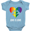 Love is Love Heart Baby Bodysuit