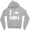 i love vinyl Zipper Hoodie