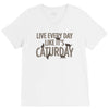 live every day like it's caturday V-Neck Tee