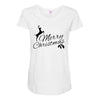merry christmas flower Maternity Scoop Neck T-shirt