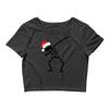 skeleton dabbing christmas Crop Top