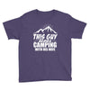 Camper Couple Man White Youth Tee