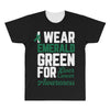 i wear emerald green for liver cancer awareness All Over Men's T-shirt