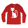 white cat funny Long Sleeve Shirts