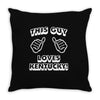 this guy loves kentucky   copy Throw Pillow