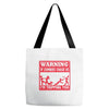warning if zombies chase us i'm tripping you Tote Bags