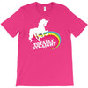 totally straight funny rainbow unicorn gay pride novelty fashion T-Shirt