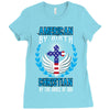 American by Birth Christian By the Grace of God Ladies Fitted T-Shirt