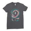 the girl and the dragon Ladies Fitted T-Shirt